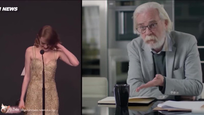 Emma Stone Deepfake Split Screen Sex